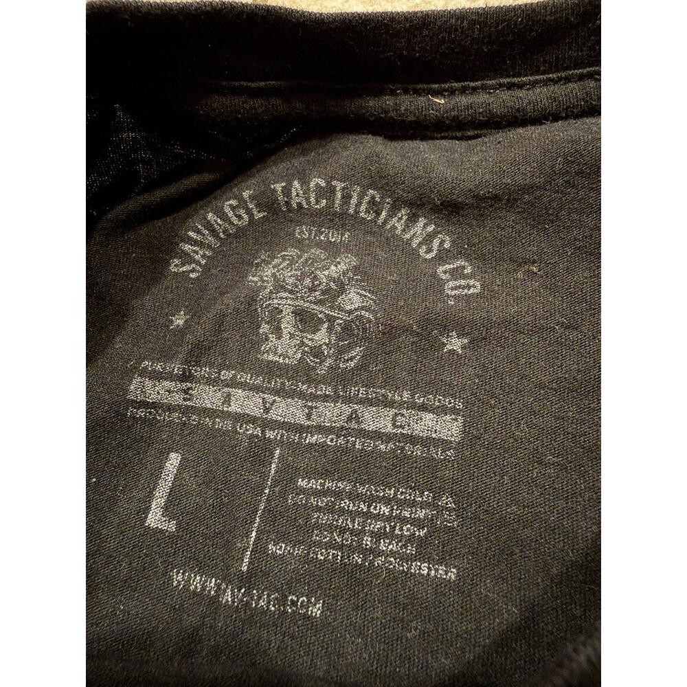 Savage Tacticians Shirt Mens Large Black Savtac Angel Military T-Shirt Tactical - Picture 2 of 6